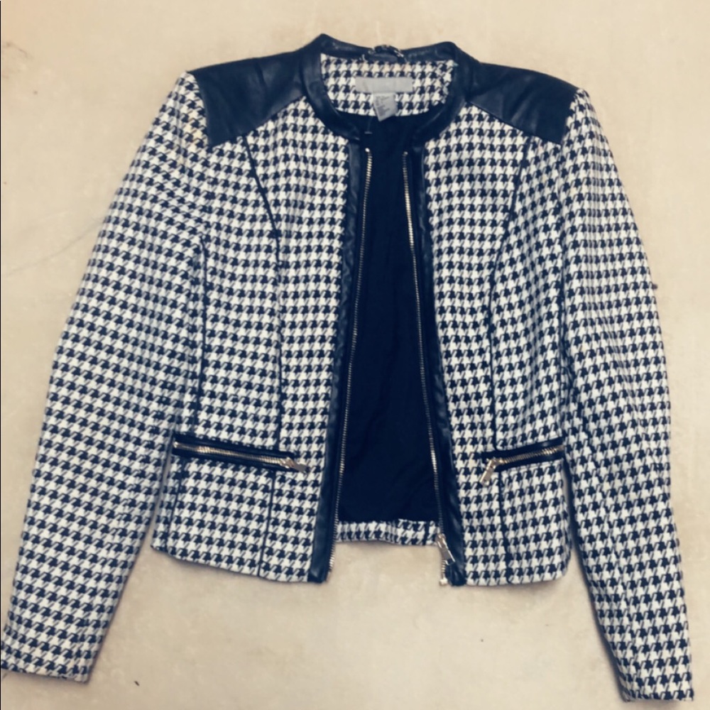 HM black and white Blazer